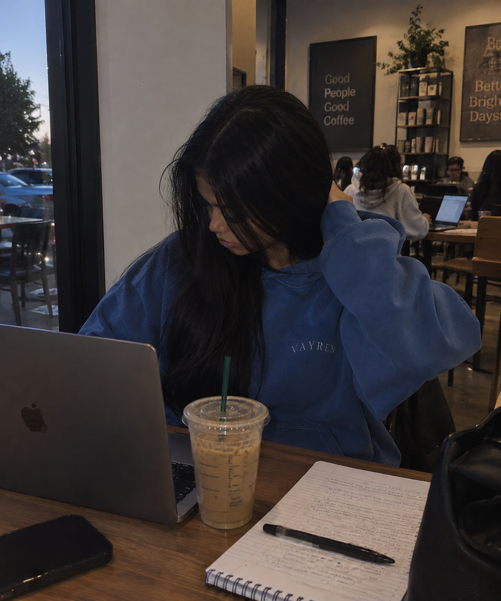 VAYREN — Move in Silence Blue Hoodie