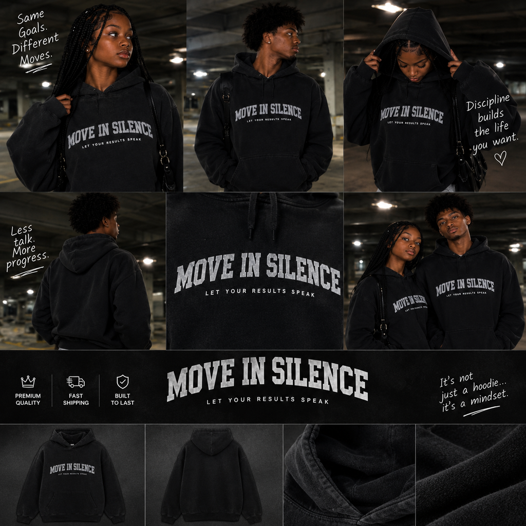 VAYREN — Move in Silence Black Hoodie