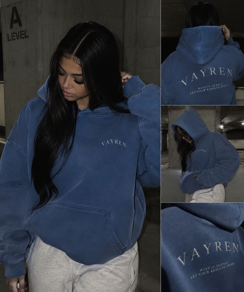 VAYREN — Move in Silence Blue Hoodie