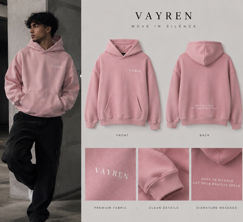 VAYREN — Move in Silence Pink Hoodie